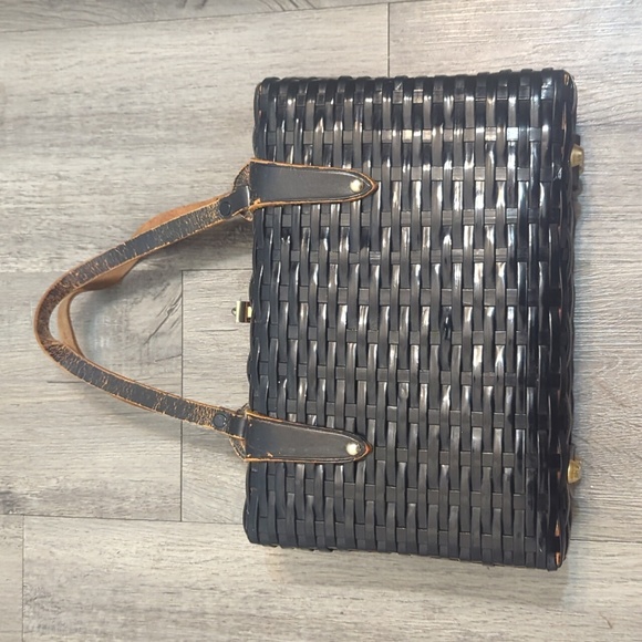 Vintage 1960 Forsum Hong Kong Woven Square Handbag - Picture 6 of 13